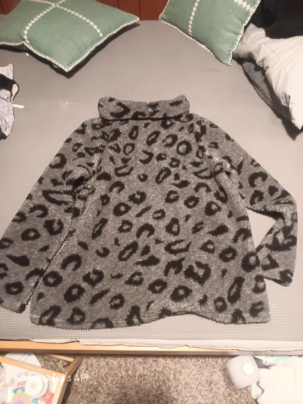 Style & Co. Gray and Black Leopard-Print Cowl Neck Sweater - Picture 4 of 4
